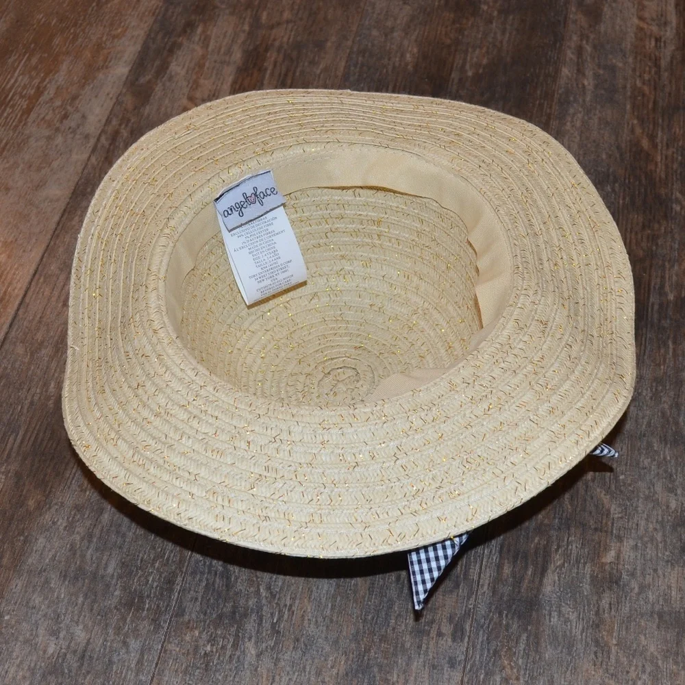 Summer Hat w/black and white check